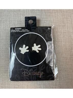 Disney Mickey Mouse earrings  One Size   Condition: NWT  Color: white / gold